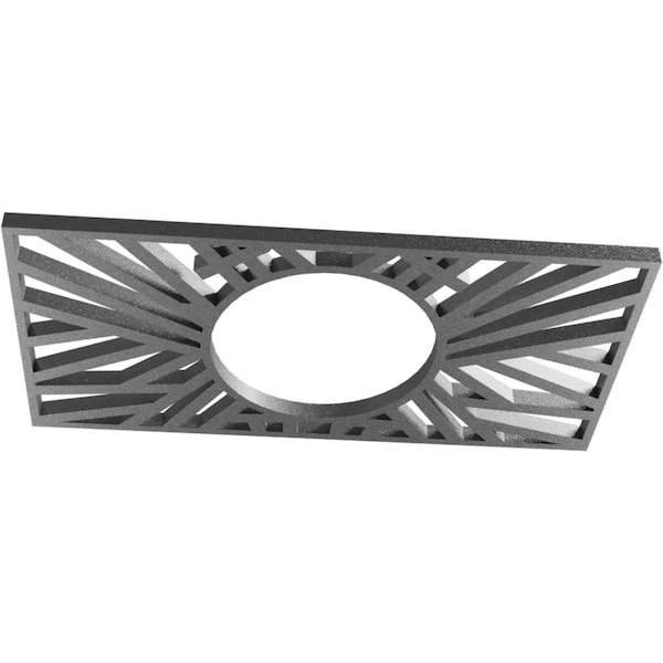 Hoover Architectural Grade PVC Pierced Ceiling Medallion, Nickel, 36W X 18H X 13 3/8ID X 1P